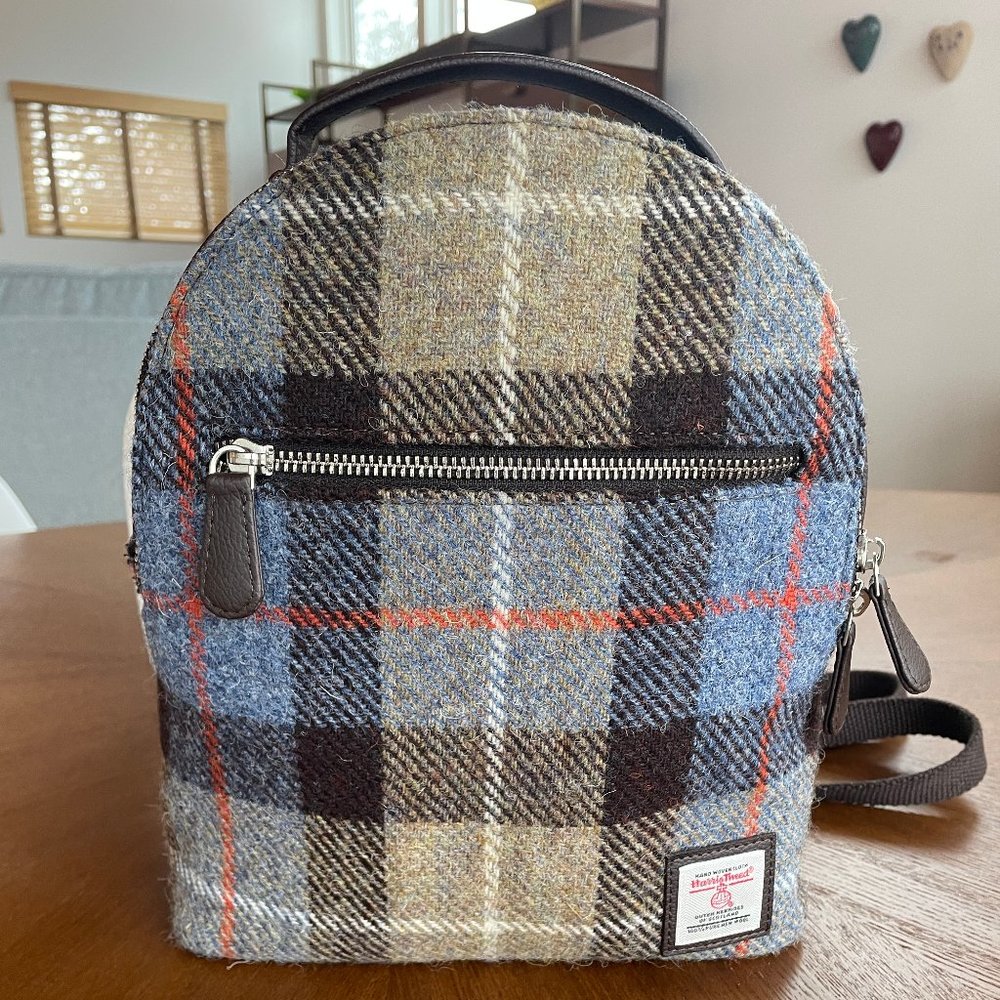 Harris Tweed Plaid Backpack